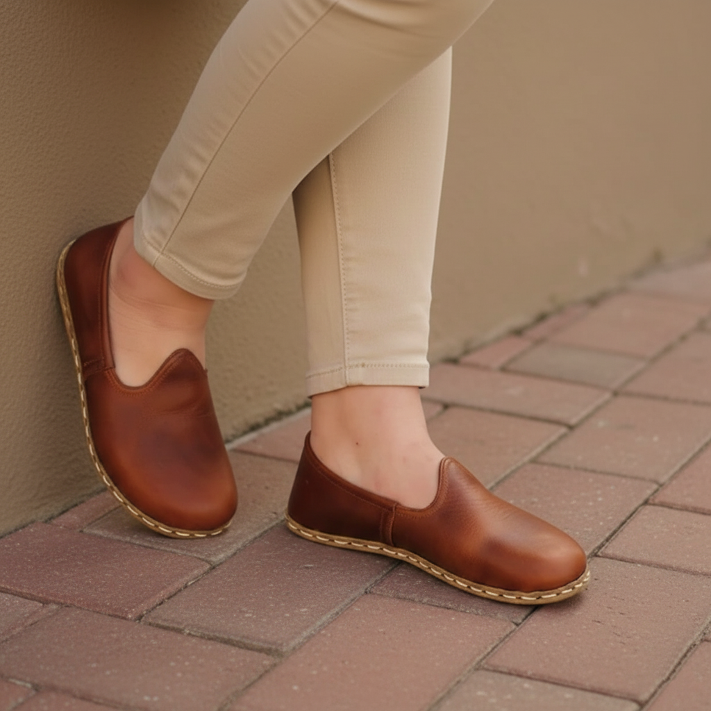 Women Barefoot Classic Brown Slip On Shoes