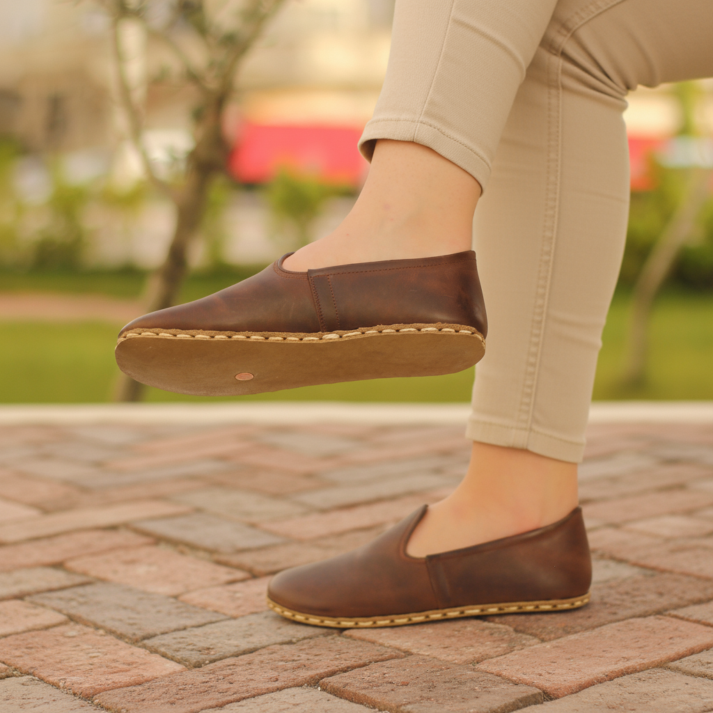 Women Barefoot Coffee Brown Slip On Shoes