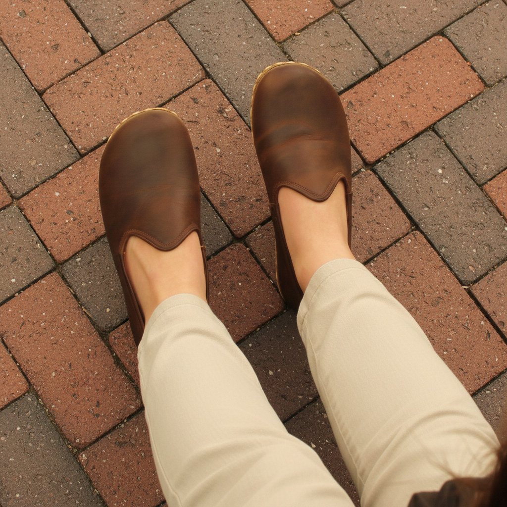 Women Barefoot Coffee Brown Slip On Shoes