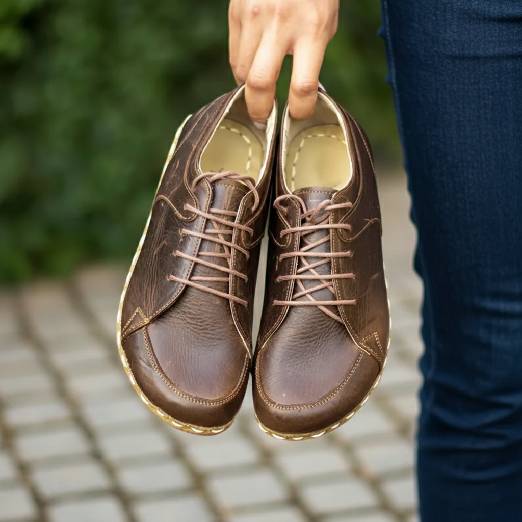 Women Barefoot Coffee Brown Sneakers