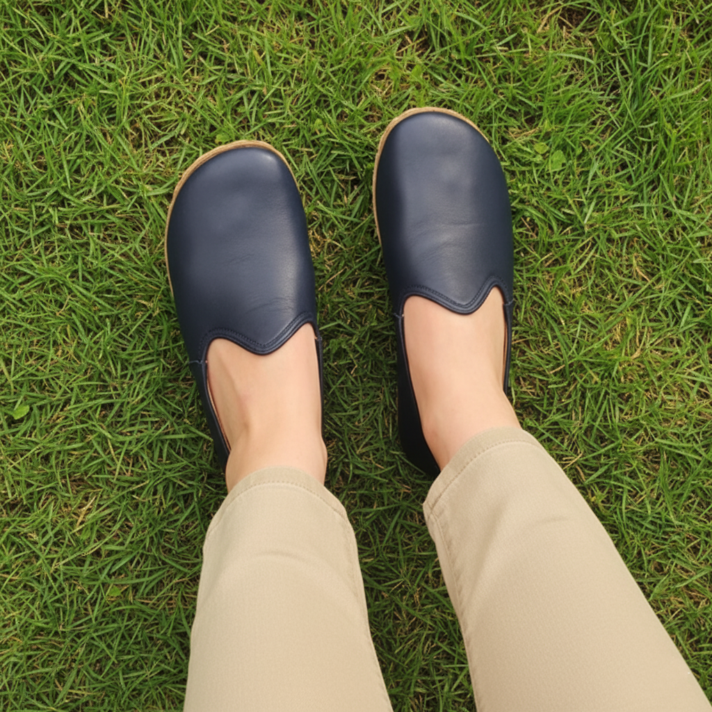 Women Barefoot Dark Blue Slip On Shoes