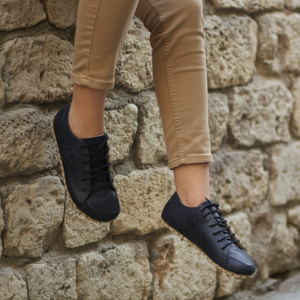 Women Barefoot Dark Blue Sneakers