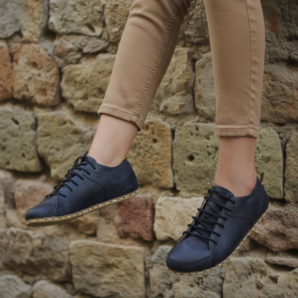 Women Barefoot Dark Blue Sneakers