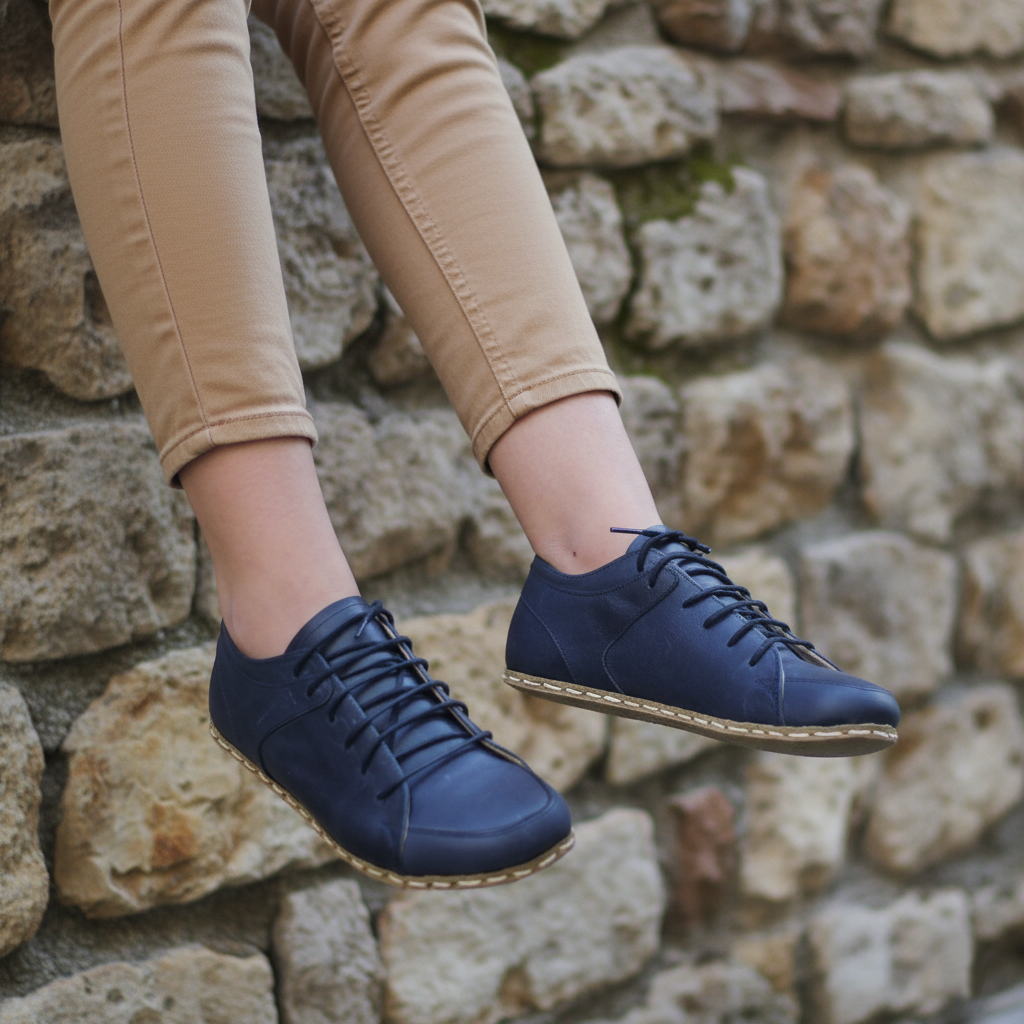 Women Barefoot Dark Blue Sneakers