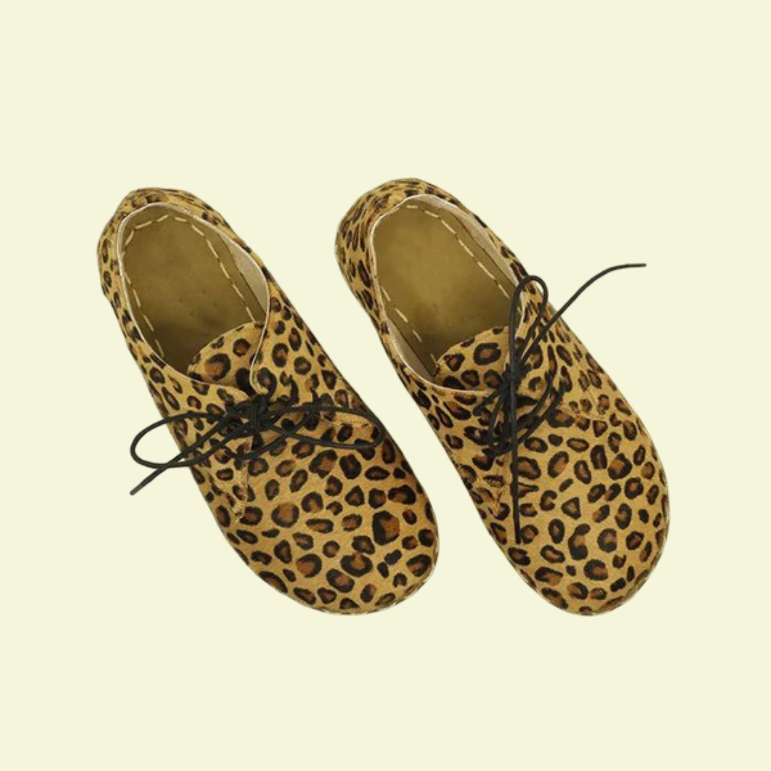 Women Barefoot Leopard Oxford Shoes