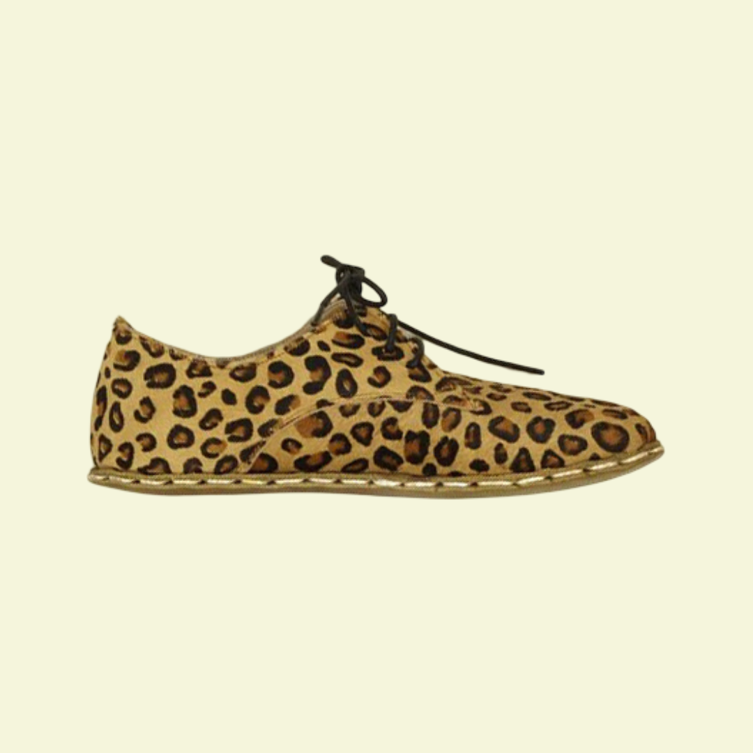 Women Barefoot Leopard Oxford Shoes