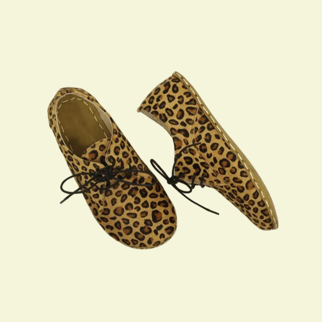Women Barefoot Leopard Oxford Shoes