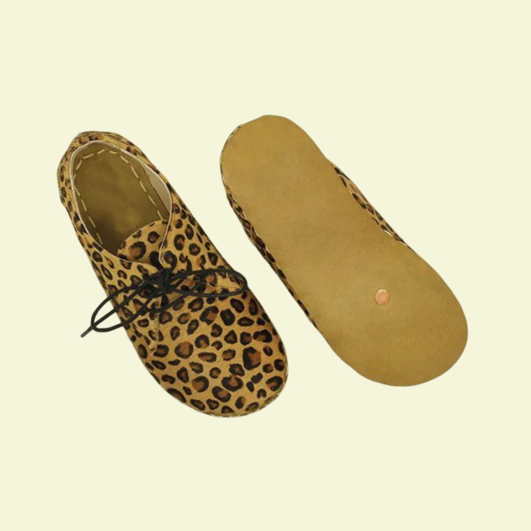 Women Barefoot Leopard Oxford Shoes