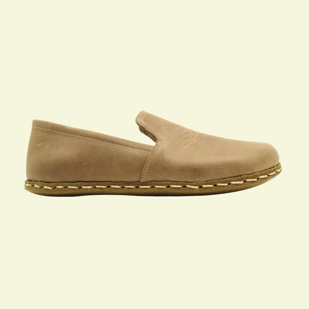 Women Barefoot Light Brown Loafers
