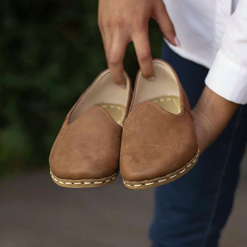Women Barefoot Matte Brown Slip On Shoes