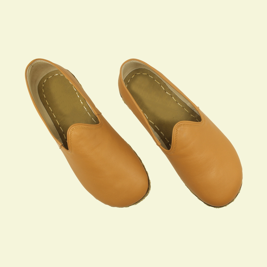 Women Barefoot Orange Slip On Shoes