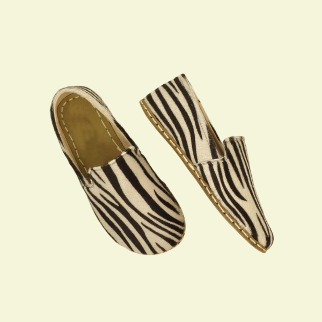 Women Barefoot Zebra Print Loafers