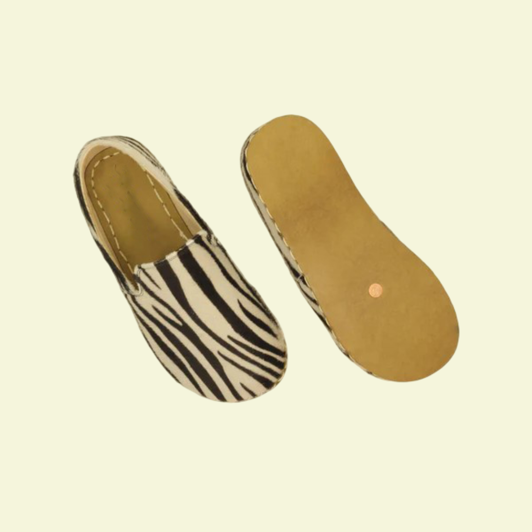Women Barefoot Zebra Print Loafers