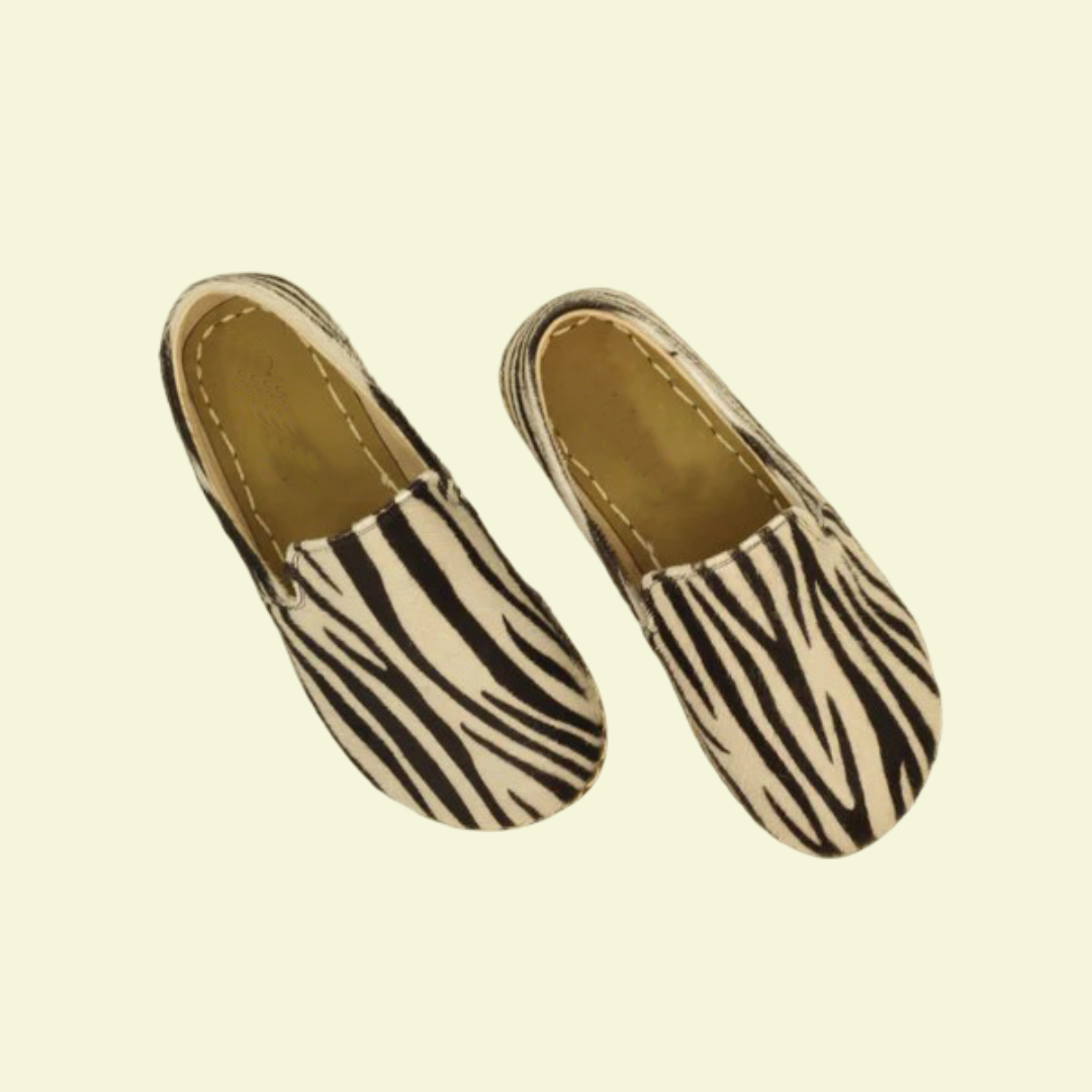 Women Barefoot Zebra Print Loafers