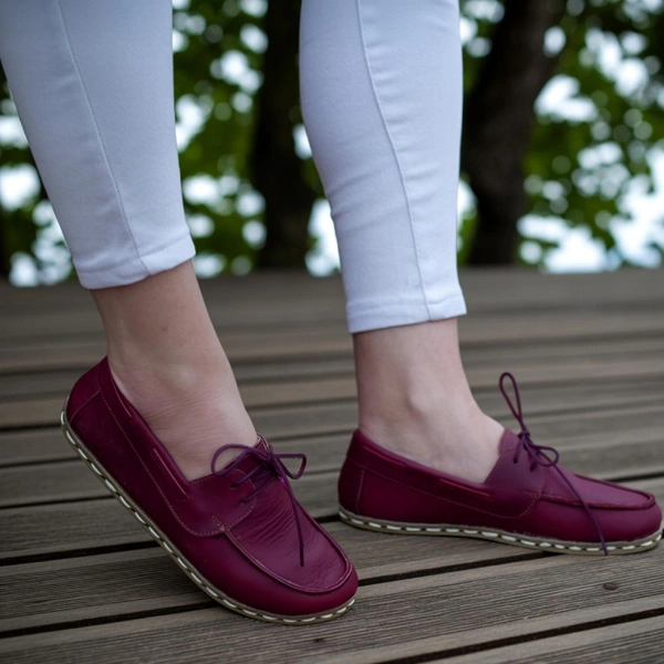 Handmade-Burgundy-Barefoot-Boat-Shoes-for-Women