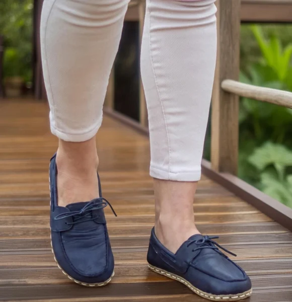 Handmade-Navy-Blue-Barefoot-Boat-Shoes-for-Women