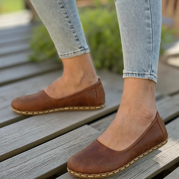 Handmade-Barefoot-Brown-Ballet-Shoe-for-Women