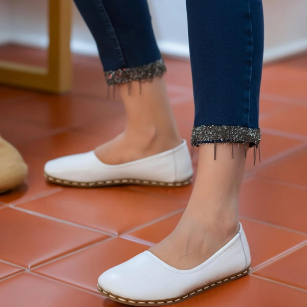Handmade-Barefoot-White-Ballet-Flat-Shoes-for-Women