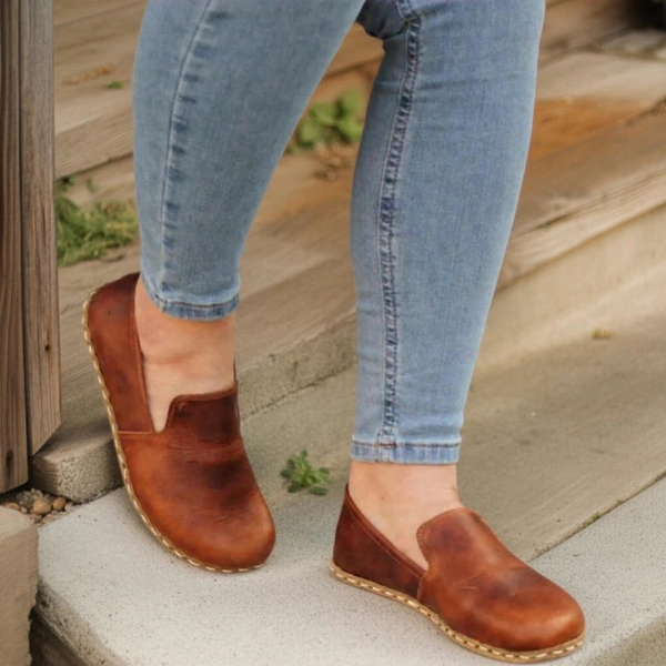Handmade-Women-Brown-Barefoot-Loafers