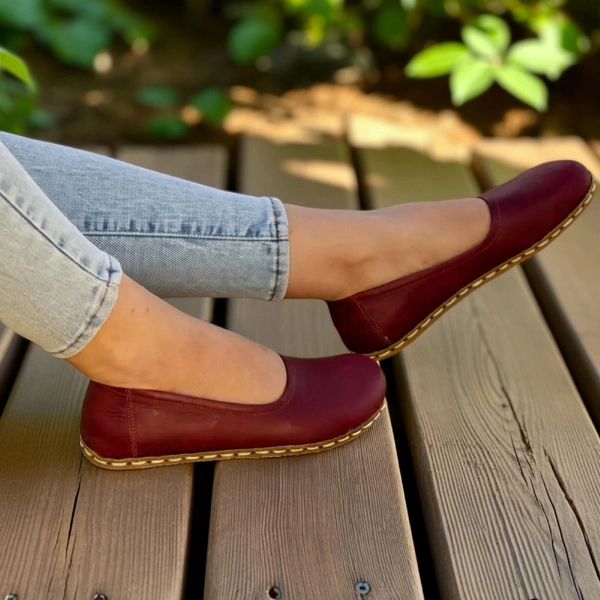Handmade-Burgundy-Barefoot-Ballet-Shoes-for-Women