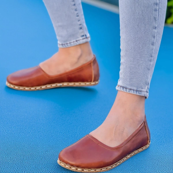 Handmade-Women-Classic-Brown-Barefoot-Ballet-Shoes-for-Women