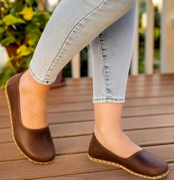 Handmade-Coffee-Brown-Barefoot-Ballet-Shoes-for-Women