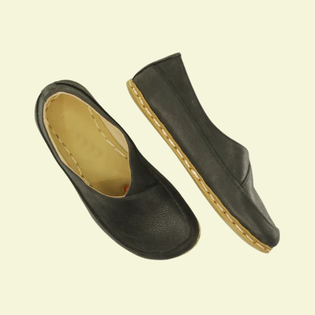 Women-Handmade-Black-Barefoot-Flat-Shoes