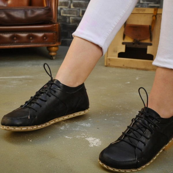 Women-Handmade-Black-Barefoot-Sneakers