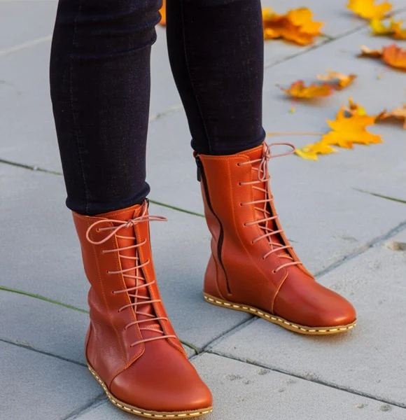 Women-Handmade-Brown-Barefoot-Boots