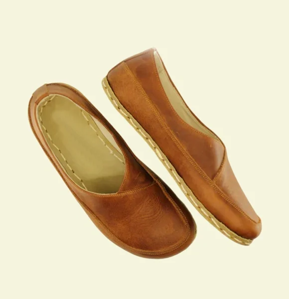 Women-Handmade-Brown-Barefoot-Flat-Shoes