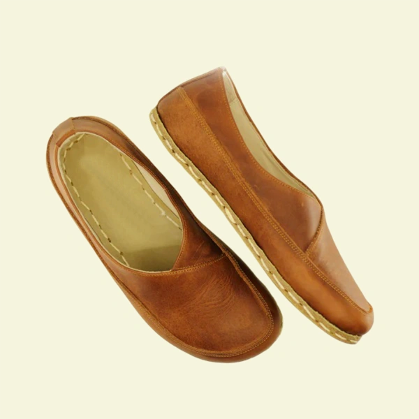 Women-Handmade-Brown-Barefoot-Flat-Shoes