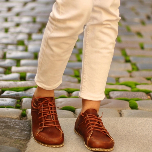 Women-Handmade-Brown-Barefoot-Sneakers