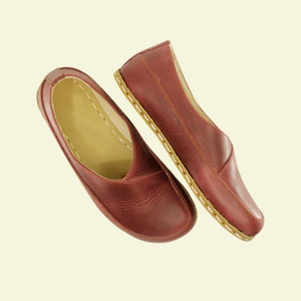 Women-Handmade-Burgundy-Barefoot-Flat-Shoes