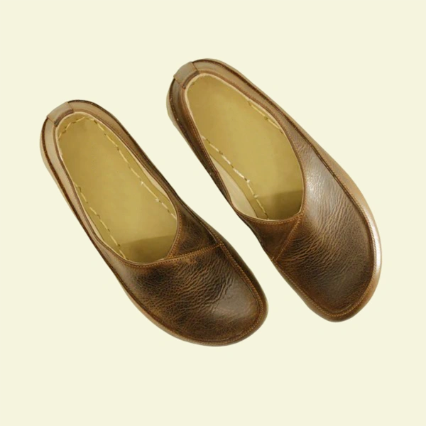 Women-Handmade-Coffee-Brown-Barefoot-Flat-Shoes