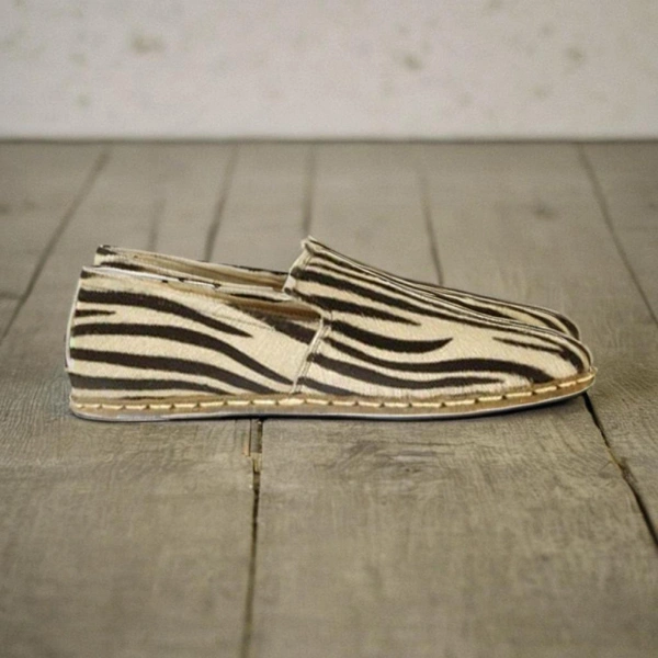 Women-Handmade-Zebra-Print-Barefoot-Loafers