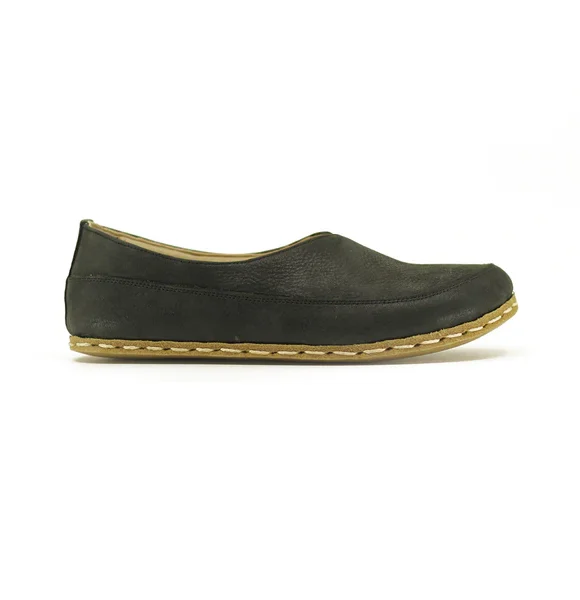 Handmade Women Black Barefoot Flat Shoes