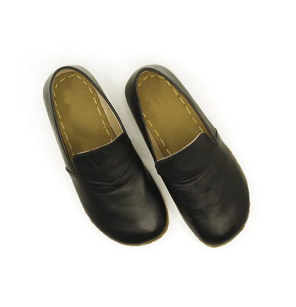 Handmade Women Black Barefoot Loafers