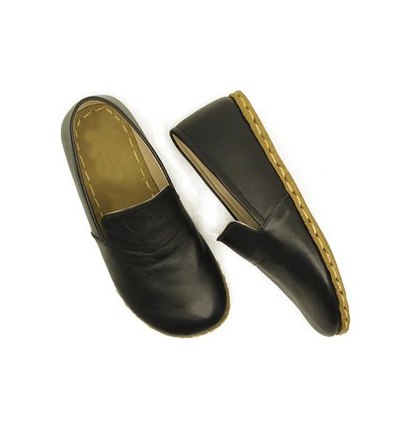 Handmade Women Black Barefoot Loafers