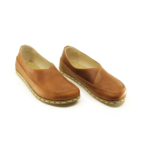 Women Handmade Brown Barefoot Flat Shoes