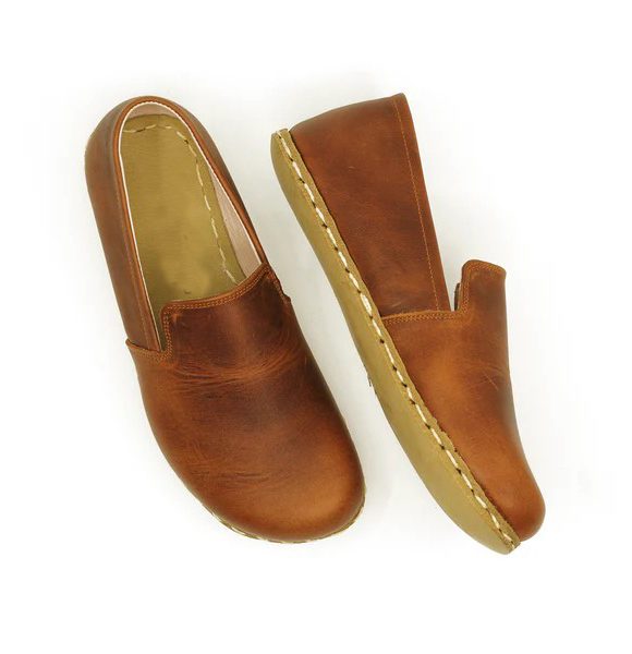 Handmade Women Brown Barefoot Loafers