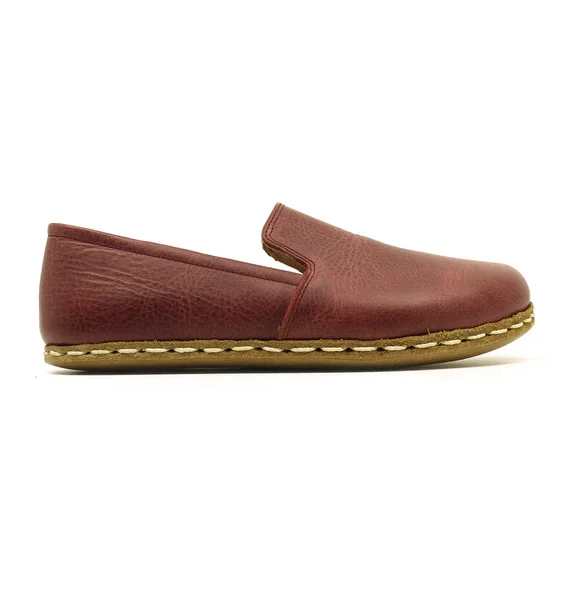 Handmade Women Burgundy Barefoot Loafers