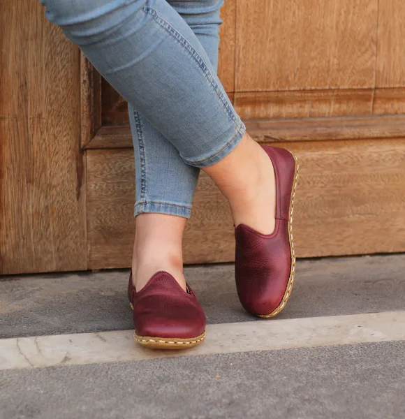 Burgundy Barefoot Slip On Shoes
