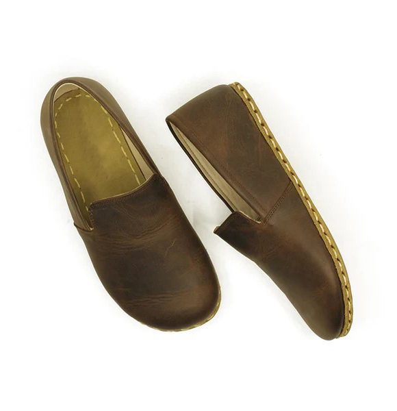 Handmade Women Coffee Brown Barefoot Loafers