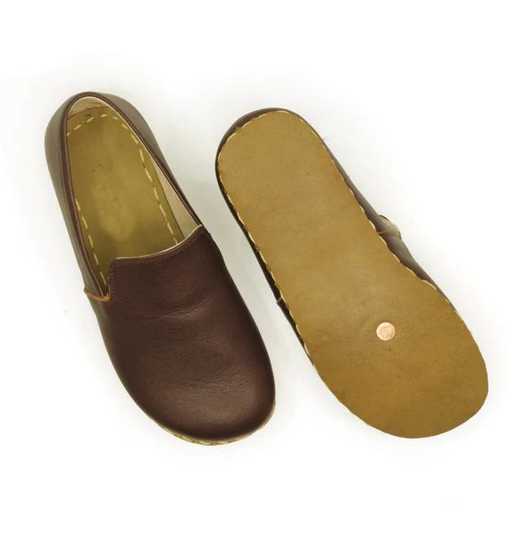 Handmade Women Dark Brown Barefoot Loafers