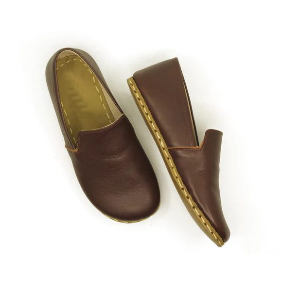 Handmade Women Dark Brown Barefoot Loafers