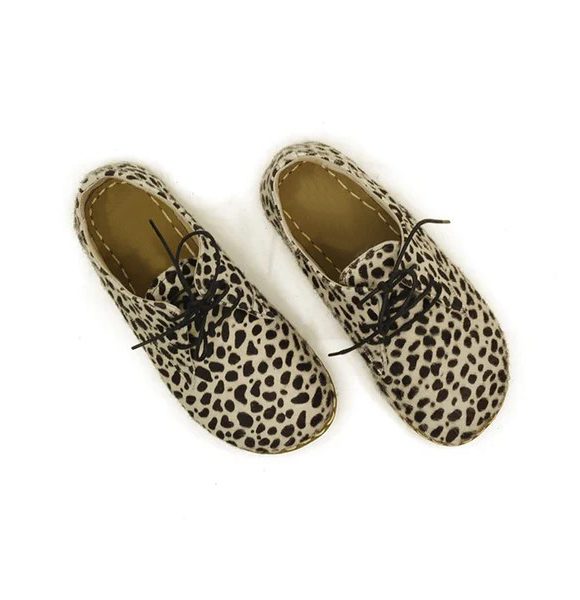 CHIC WITH Handmade Women Leopard Print Barefoot Oxfords