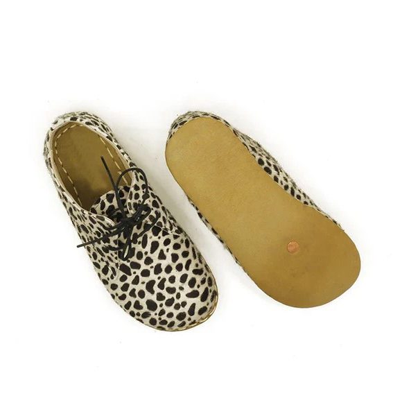 CHIC WITH Handmade Women Leopard Print Barefoot Oxfords