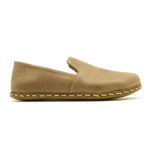 Handmade Women Light Brown Barefoot Loafers