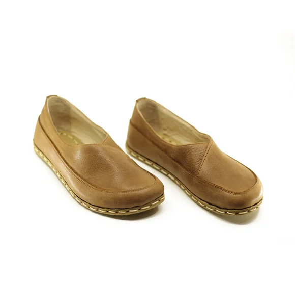 Women Handmade Matte Brown Barefoot Flat Shoes