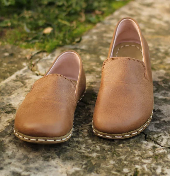 Handmade Women Matte Brown Barefoot Loafers